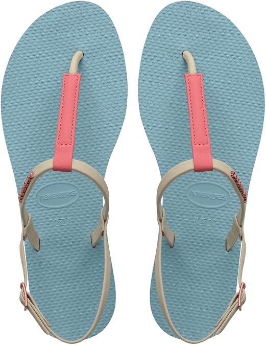 Havaianas Women You Rio Flip Flops's T-Strap Sandals - Blue Water, 7
