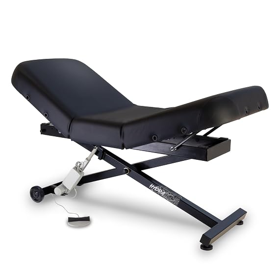 EarthLite Hydra Electric Lift Tattoo Table, Fully Assembled, Made in USA, 30" x 73", Black