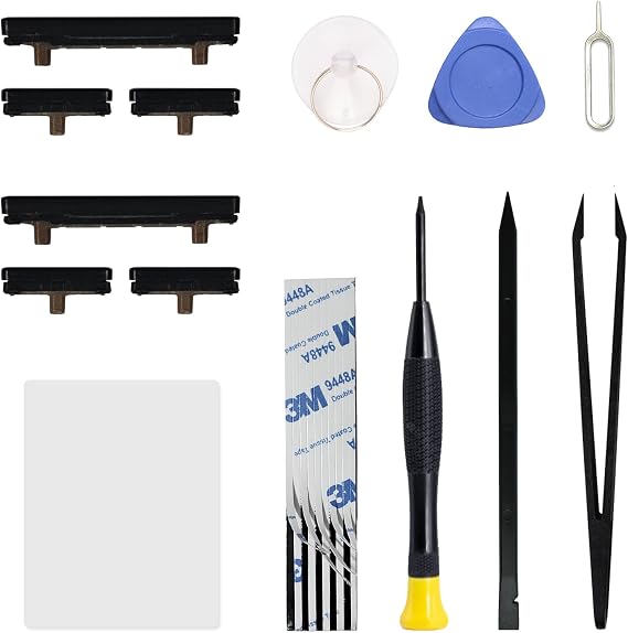 2 Pack for Galaxy Note 8 Power Volume Button Replacement Repair Part, Side Buttons Compatible with Note 8, with Toolkit, Midnight Black