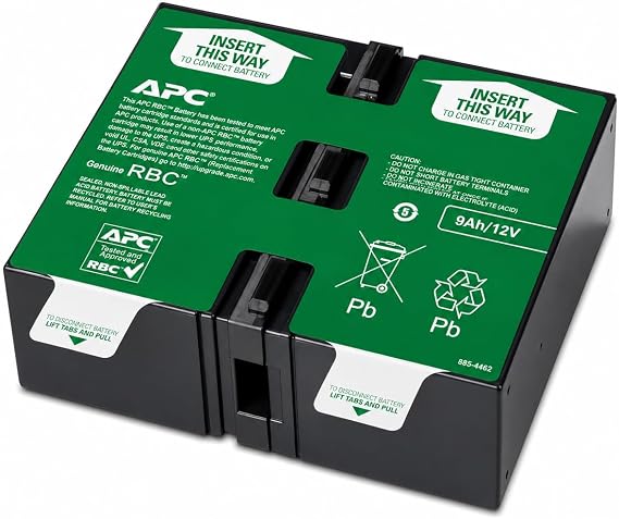 APC Genuine UPS Replacement Battery APCRBC123 for Model SMT750RM2UC BX1350M | Genuine APC replacement battery for Back-UPS Pro model BX1350M and Smart-UPS model SMT750RM2UC. Certified safe.
