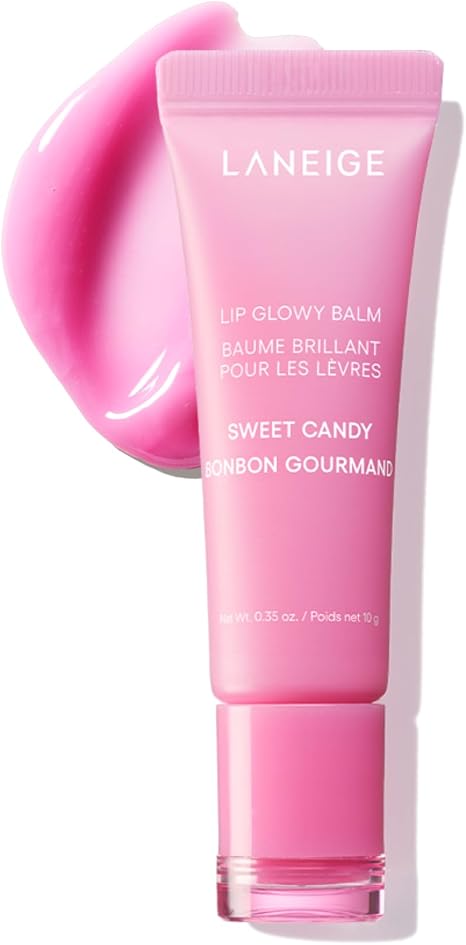 LANEIGE Lip Glowy Balm, Hydrating Korean Lip Balm with Murumuru Butter & Shea Butter, Lightweight Non-Sticky Glossy Finish, K-Beauty Lip Care, 10g
