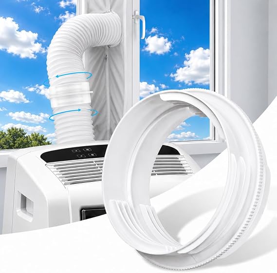 Air ConditionerHose Extension,Universal Air Conditioning Exhaust Adapter 5.9"/ 5.1",Exhaust Hose Coupler, Leak-Proof Universal Thread Coupling Portable Air Conditioner Hose Extention Coupler