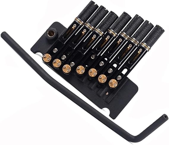 Electric Guitar Bridge Replacement Parts Portable Headless Guitar Bridge Tremolo Device With Tailpiece Screws (Color : 7 string)