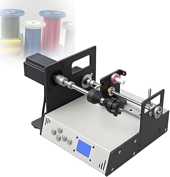 Coil Winding Machine, Automatic Wire Winder with LCD Screen, Professional Grade for Easy Operation in Fishing Line and Coil Tape Applications