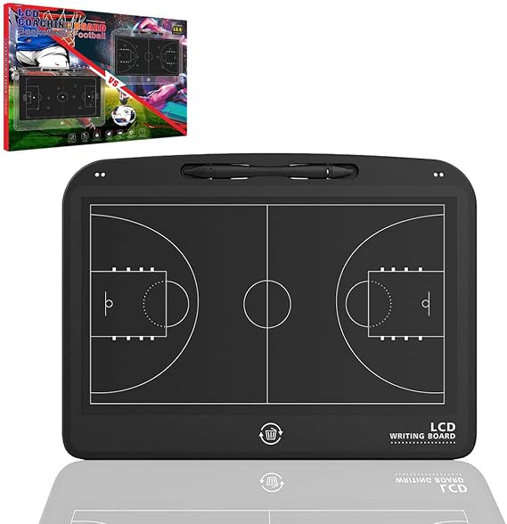 LCD Basketball/Soccer Coaching Board,Electronic Tactical Training Board,Basketball/Football Coach Board Basketball Coaching Equipment Accessories,Basketball Coach Gift