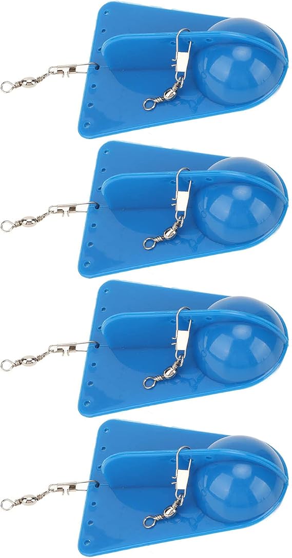 Fishing Diving Board,4PCS Plastic Fishing Trolling Diving Board Tool Blue Bait Diver Plate for Boat Fishing Deep Sea Fishing