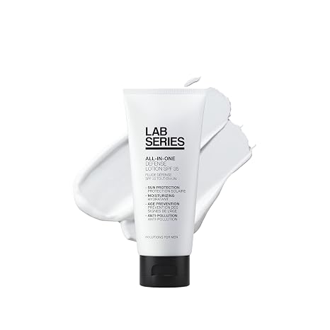 Lab Series Men's All-In-One Defense Face Lotion SPF 35 - Mineral Oil Free Sunscreen - Anti Aging Daily Moisturizer with Sunscreen - Skin Care for Men, 3.4 Fl Oz