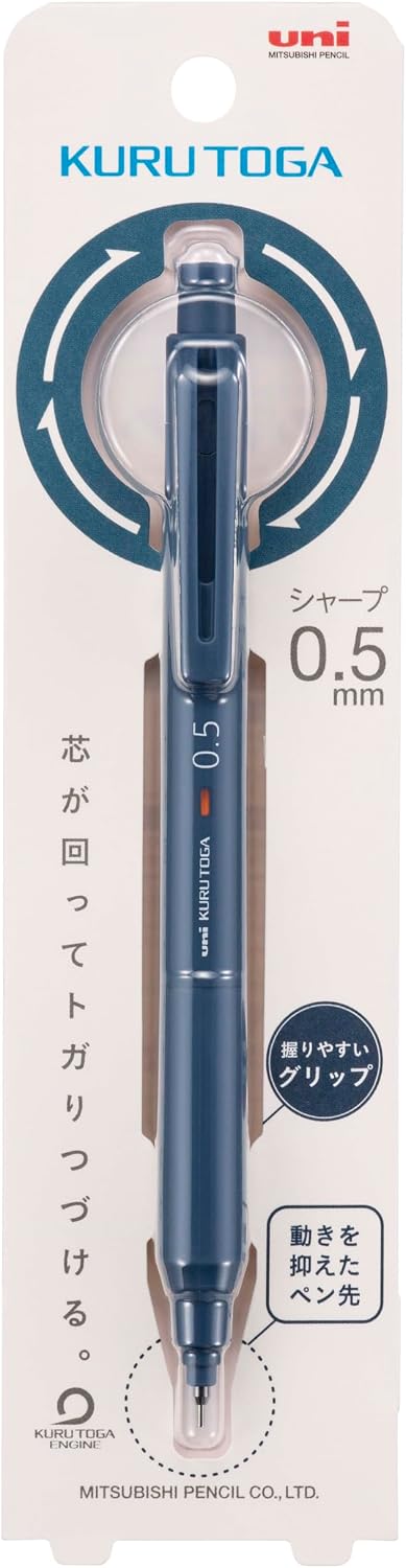 三özü ⁇  Δ Mitsubishi Pen Mechanical Pen Kurutoga KS 0.5 Iron Blue M5KS1P.10