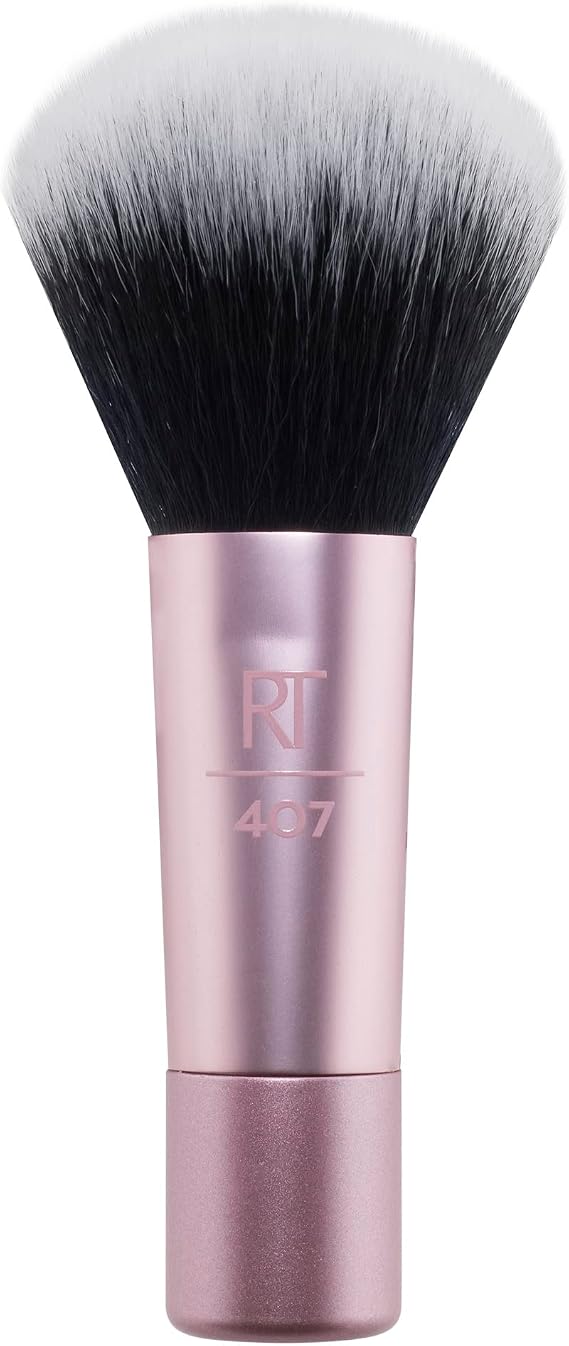 Real Techniques Mini Çoklu Görev Makyaj Fırçası, Allık, Bronzlaştırıcı ve Pudra, Özel Kesim Sentetik Kıllı Yüz Fırçası, Gevşek ve Preslenmiş Pudra İçin, Seyahat Boyutunda, Vegan ve Zulüm İçermez, 1