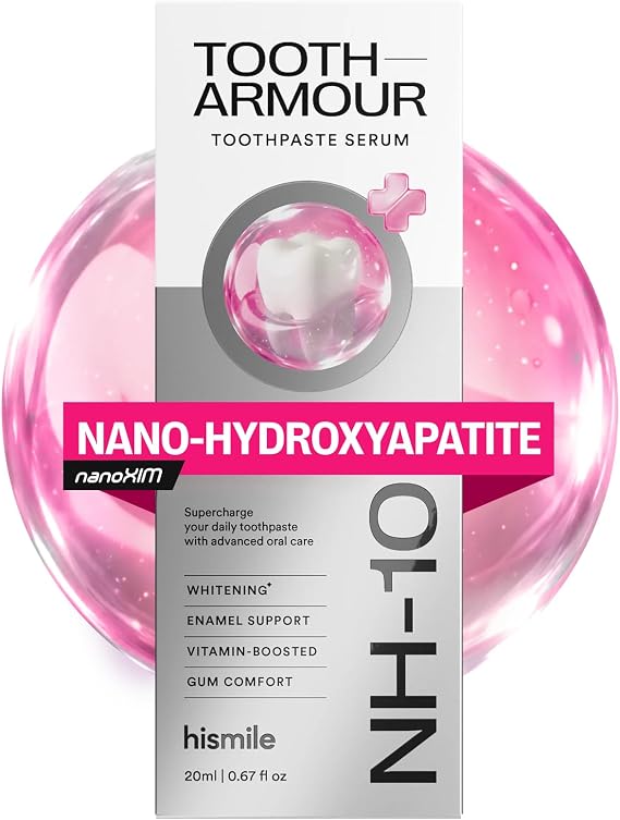 Hismile Tooth ArmorTM Nano-Hydroxyapatite Toothpaste, Fluoride Free, Remineralizing, Suitable for Sensitive Teeth, Whitening & Cavity Protection | Up to 100 Uses