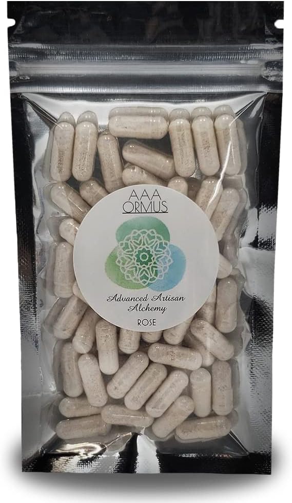 AAA Ormus - Rose Capsules - 60 Count - Premium Ocean Mineral Blend - Vegan Formula