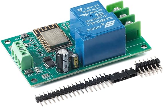 1 Channel ESP8266 WiFi Relay ESP-12F Development Board Module Optocoupler Isolation 30A for Smart Home Wireless Control DC7-28/5V