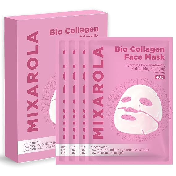 Collagen Glow Up Mask 2.0, Bio Collagen Face Mask for Firming Skin