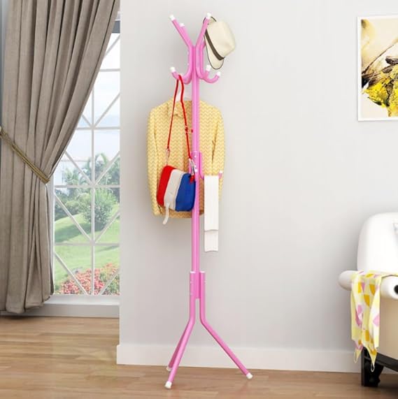 Sturdy Coat Stand, Freestanding Coat Tree with 8 Hooks, Coat Stands for Hallway Entryway, Hat Stand for Clothes, Used in Bedroom/Office/Entryway