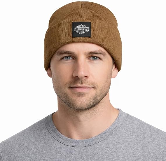Harley-Davidson Forever Harley Beanie Hat, Tan