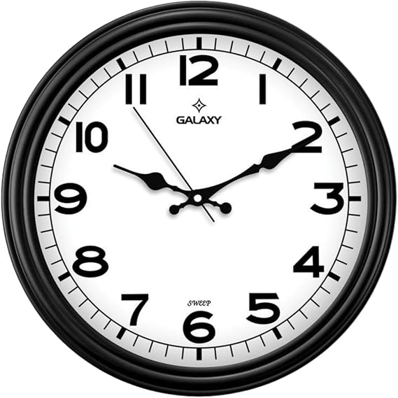 Galaxy D-200-K Classic Dial Black Color Flows Quiet 30 cm Wall Clock