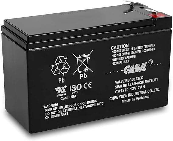 Casil 12V 7AH CA1270 Sealed Lead Acid Alarm Battery for UPS and Alarm Systems