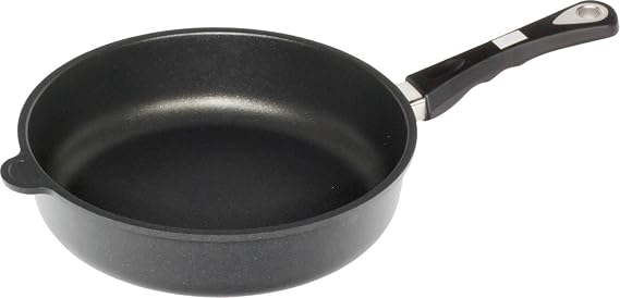 AMT Gastroguss AMZN-I-728 Frying Pan Diameter 28 cm Height 7 cm Fixed Handle Suitable for Induction Cookers Non-Stick Finish Cast Aluminium