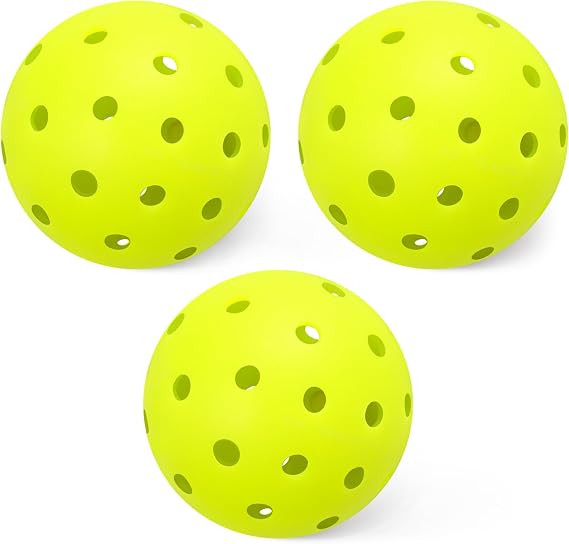 Amazon Basics Outdoor Pickleball Balls, USAPA Approved for Tournament Play, Durable Construction with Balanced and Consistent Performance, 40-Hole Design, Yellow