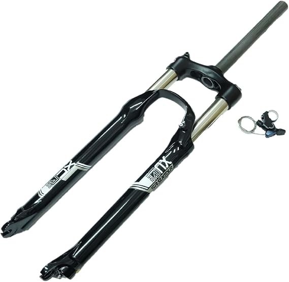 SR SUNTOUR XCR RL Air Spring MTB Bike Fork 26" Straight Tube 1 1/8" Travel 120mm Disc Brake Only W/Remote Lockout QR 9mm x 100mm Black