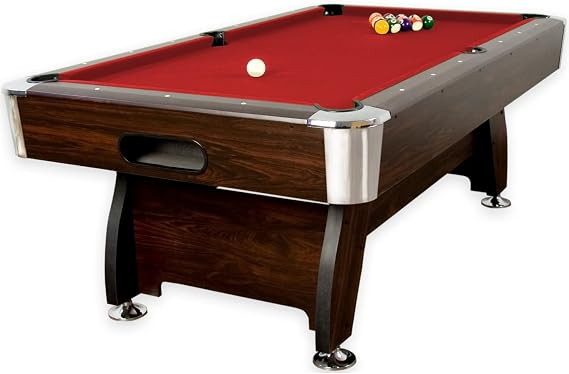 GAMES PLANET Premium Pool Table 8 ft + Accessories 9 Colour Variations 244 x 132 x 82 cm (L x W x H)