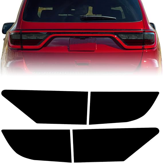 Blackout Car Taillight Vinyl Tint Film Precut Overlay Tail Light Wrap Cover Compatible with Dodge Durango 2014-2021 (Taillight)