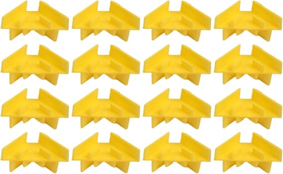16 Pcs Stackable Tray Connectors for Harvest Right Freeze Dryer, Food-Safe Plastic Corner Racks 5 Trays, Space Saving Storage Organizer, Yellow Black White