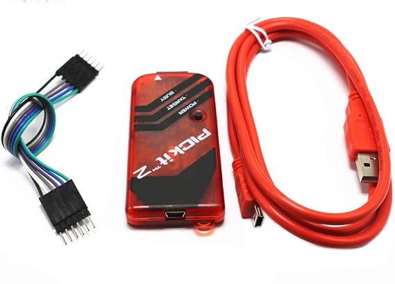 PICKIT2 PIC Kit2 Simulator PICKit 2 Programmer Emluator Red Color w/USB Cable Dupond Wire