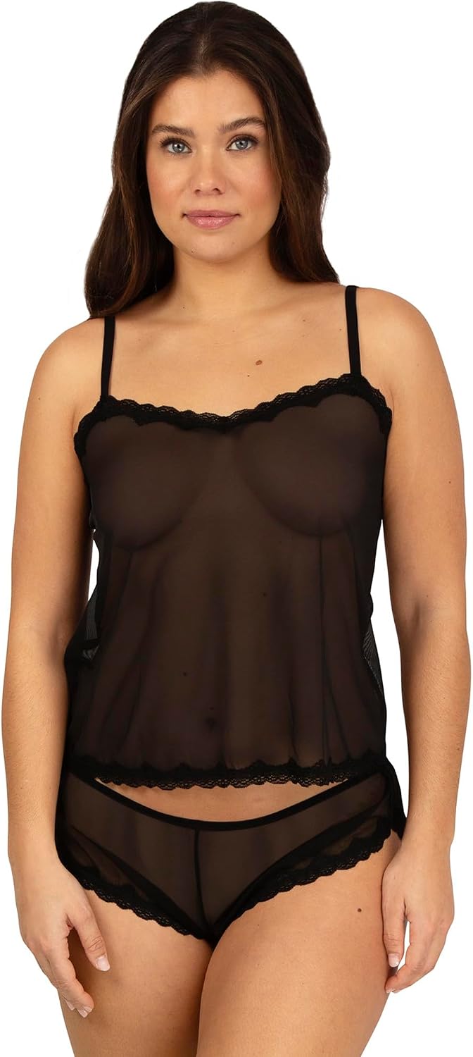Smart & Sexy Womens Mesh Cami & Shorts Sleep Set