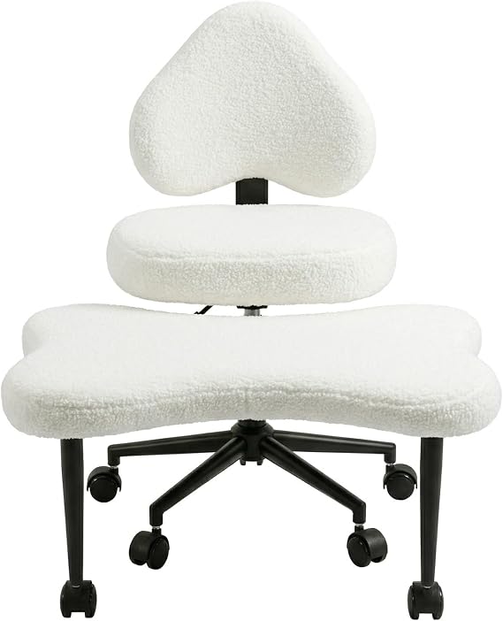 Ergonomic Cross Legged Office Chair with Wheels 360 Degree Swivel Adhd Meditations Chair Height-Adjustable Lumbar Support for Fidgeting Sitting 385Lbs Capacity