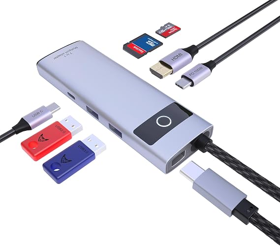 7-in-1 USB C Hub Multiport Adapter 4K HDMI 100W PD Laptop