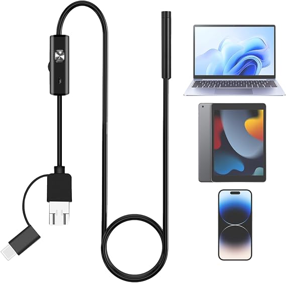 Light and lightweight snake camera, endoscope automobile E-inspection inspection inspection of banned pipe industrial equipment for immediate use, from household lines to vehicle maintenance and