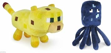 Minecraft Ocelot & Squid Plush