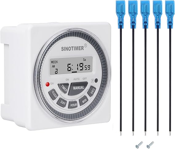 DC/AC 24V Digital Gate Timer Switch - Programmable, Accurate-to-the-Second Control | 24 Volt SINOTIMER Timer Relay