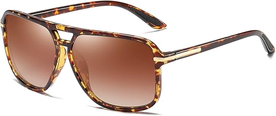 Aviator Polarized Sunglasses Men Oversized Vintage Shades Trendy Square Retro Stylish Classic Driving Hot Goggle