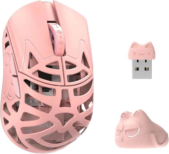 MK x WLMOUSE Beast Miao 8K Wireless Mouse (OM Optical, Pink)