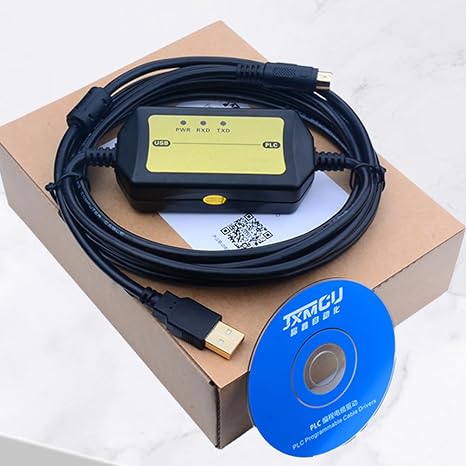 Isolated PM02 Programming Cable USB-1761-CBL-PM02+ PLC Programming Cable for AB Micrologix 1000 1100 1200 1400 1500 Series, for 1761-CBL-PM02 Replacement, 6 FT