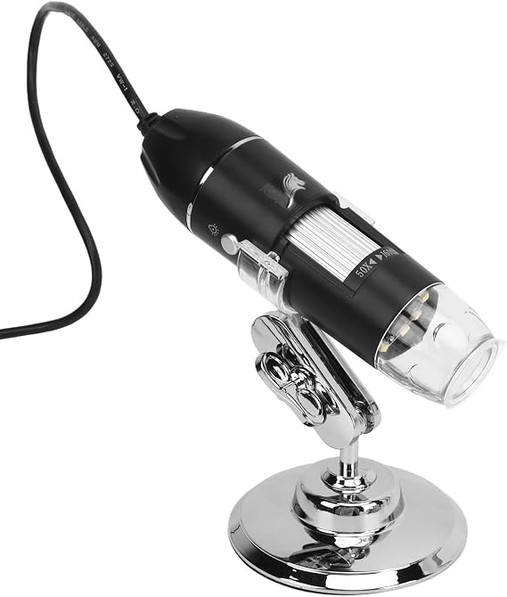 Digital Microscope Handheld 1600X Magnification, Portable Lab Handheld Digital Microscopes with USB LED Light, Microscope Camera for OS X Wins Androids