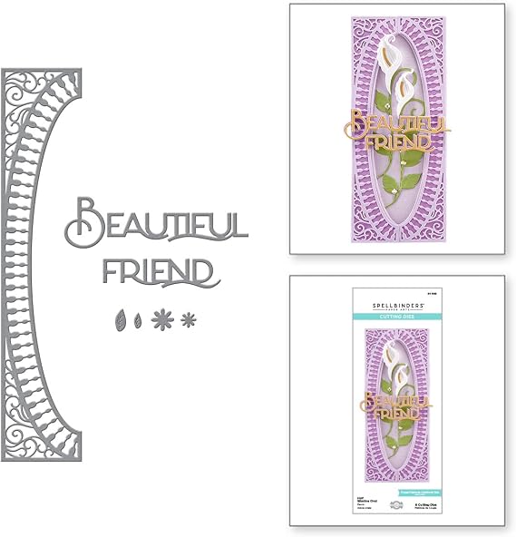 Spellbinders S4-1198 Half Slimline Oval Etched Dies