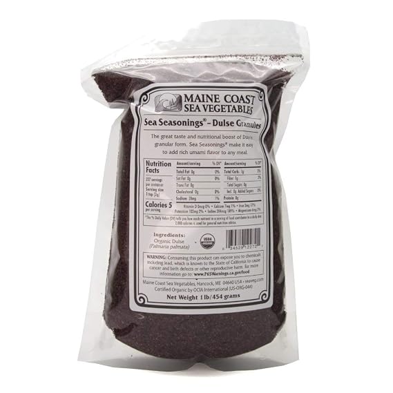 Dulse Granules - Wild Atlantic - Sea Seasonings Bulk - Organic - 1 LB