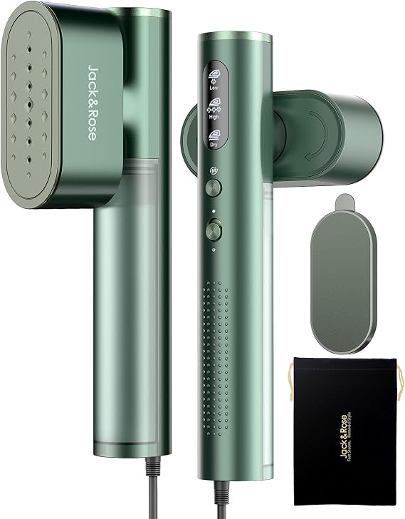 Jack＆Rose Clothes Steamer,100-240V Dual Voltage Travel Steamer,Green