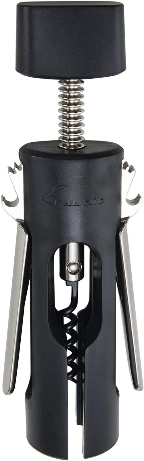 Rabbit Wing Corkscrew, Non-Stick Spiral, Black