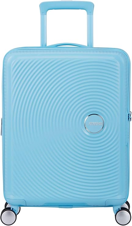 American Tourister Soundbox Spinner 55/20 TSA EXP Trolley Blueberry Fizz Light Blue