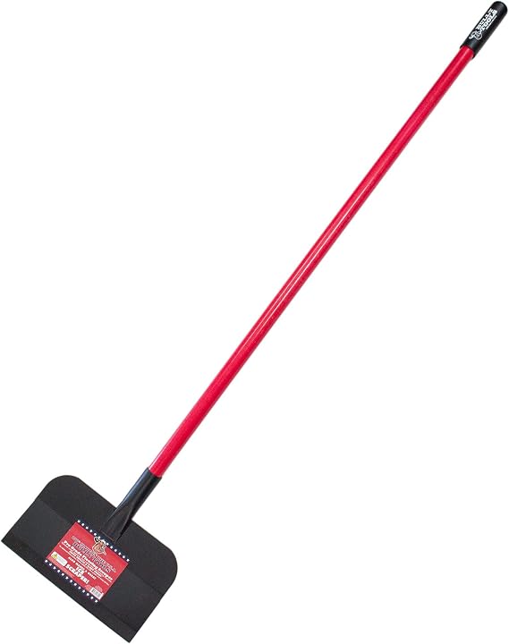 BULLY TOOLS Big Bully Floor Scraper Long Handle - Heavy Duty Scrapper for Cleaning, Carpet, Tile & Flooring Removal, Durable Fiberglass Handle, Construction Tool, 100% Made in USA