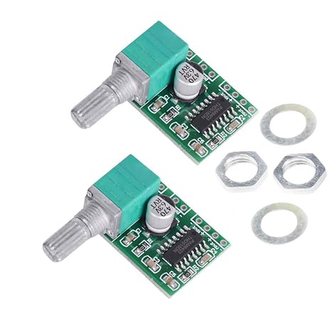 2PCS Mini PAM8403 DC 5V 2 Channel USB Digital Power Amplifier Board Module Volume Control with Potentionmeter 2 * 3W