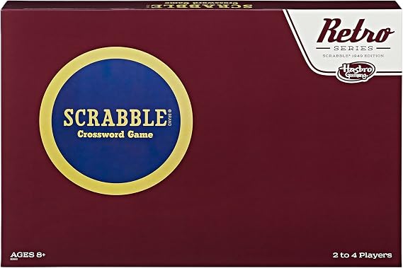 Hasbro Games Retro Series Scrabble 1949 Edition Board Game