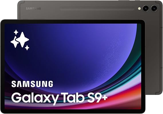 Samsung Galaxy Tab S9+ 5G Android Tablet, 256GB Storage, S Pen Included, Unlocked, Graphite, (UK Version)