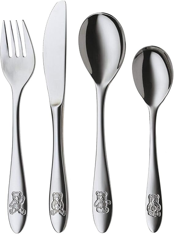 Silit 4-Parts Child's Pezzy Cutlery, Crominox, Silver, 48 x 48 x 28 cm