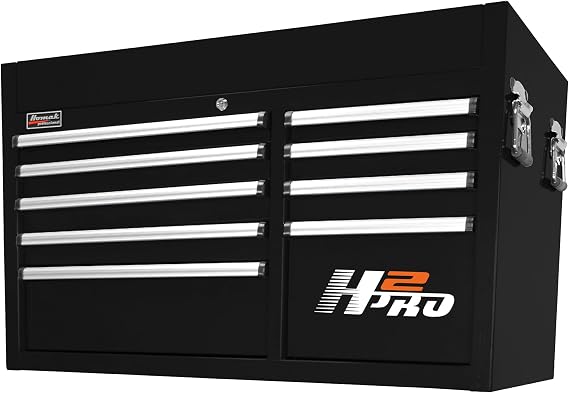 Homak H2PRO Series 41-Inch 9-Drawer Top Chest; Black; BK02041091