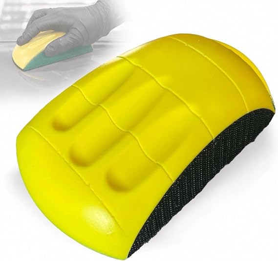 LiME LiNE 6 Inch Hook and Loop Mouse Hand Sanding Block Ideal for Sanding Automotive Body, Art & Crafts and DIY Projects (Flexible Block)